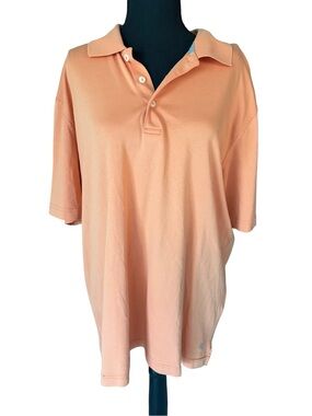 Men's Polo Shirt in Coral - Casual Short Sleeve